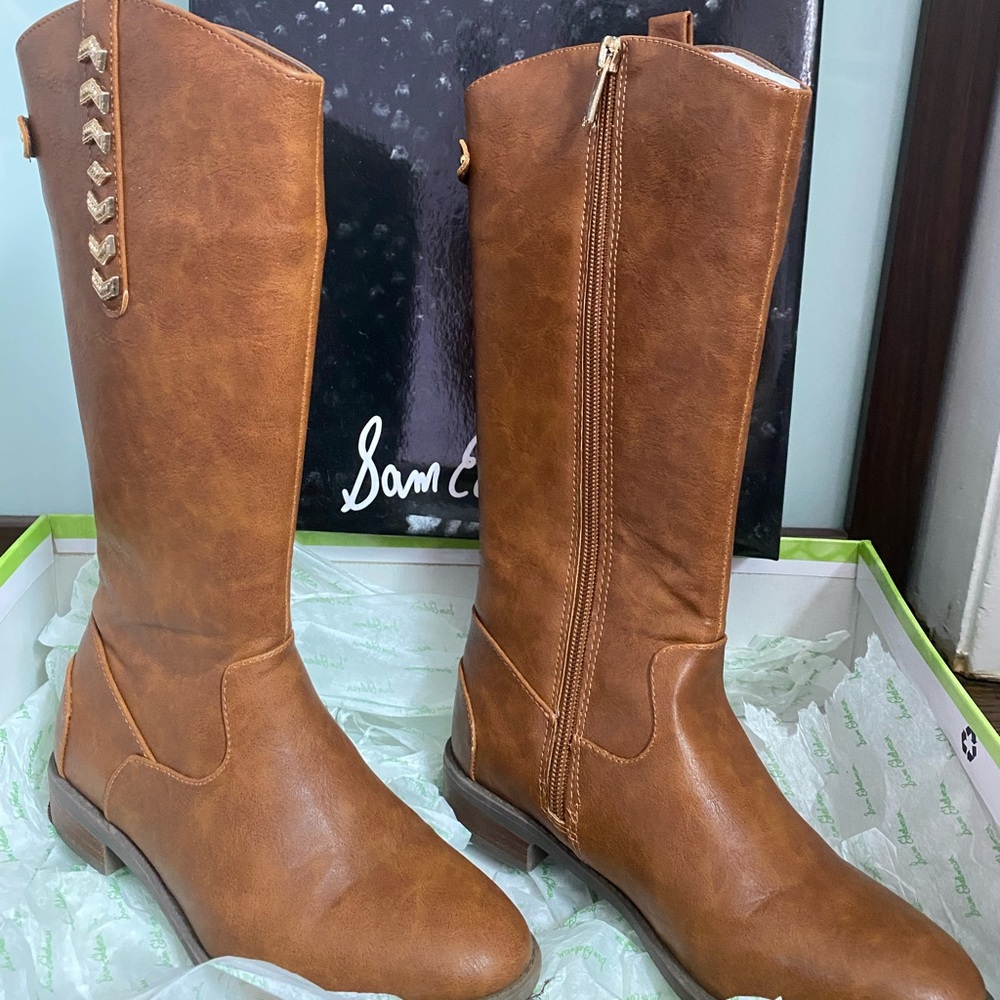 Kids Sam Edelman Distressed Brown Apia Samara Boots